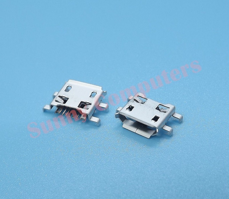 2x Micro Usb Socket 5p Female Repair Replacement Port W 4